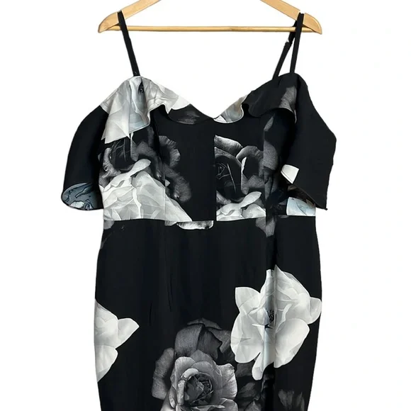 City Chic Rose Shadows Dress XS/14 - Picture 5 of 16